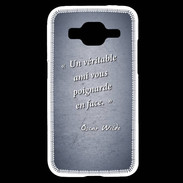 Coque Samsung Core Prime Ami poignardée Bleu Citation Oscar Wilde