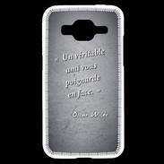 Coque Samsung Core Prime Ami poignardée Noir Citation Oscar Wilde