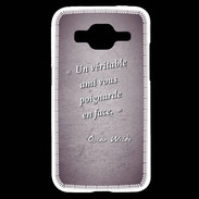 Coque Samsung Core Prime Ami poignardée Violet Citation Oscar Wilde