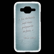 Coque Samsung Core Prime Ami poignardée Turquoise Citation Oscar Wilde