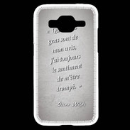 Coque Samsung Core Prime Avis gens Gris Citation Oscar Wilde