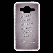 Coque Samsung Core Prime Avis gens violet Citation Oscar Wilde