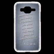 Coque Samsung Core Prime Bons heureux Bleu Citation Oscar Wilde