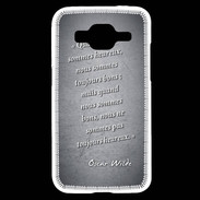 Coque Samsung Core Prime Bons heureux Noir Citation Oscar Wilde