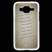 Coque Samsung Core Prime Bons heureux Sepia Citation Oscar Wilde