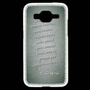 Coque Samsung Core Prime Bons heureux Vert Citation Oscar Wilde