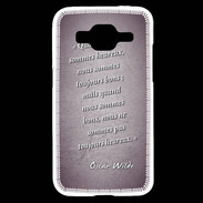 Coque Samsung Core Prime Bons heureux Violet Citation Oscar Wilde