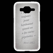 Coque Samsung Core Prime Cartes gagnantes Gris Citation Oscar Wilde