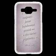 Coque Samsung Core Prime Cartes gagnantes Rose Citation Oscar Wilde