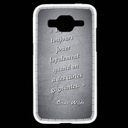 Coque Samsung Core Prime Cartes gagnantes Noir Citation Oscar Wilde