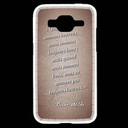 Coque Samsung Core Prime Bons heureux Rouge Citation Oscar Wilde