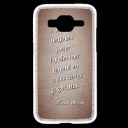 Coque Samsung Core Prime Cartes gagnantes Rouge Citation Oscar Wilde