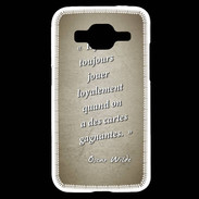 Coque Samsung Core Prime Cartes gagnantes Sepia Citation Oscar Wilde