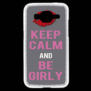 Coque Samsung Core Prime Keep Calm Girl Gris