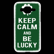 Coque Samsung Core Prime Keep Calm Be lucky Vert