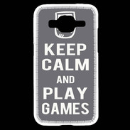 Coque Samsung Core Prime Keep Calm Play games Gris