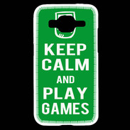 Coque Samsung Core Prime Keep Calm Play games Vert