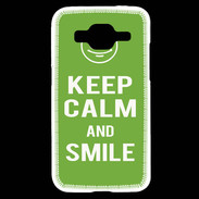 Coque Samsung Core Prime Keep Calm Smile Vert