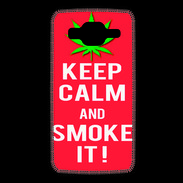 Coque Samsung Core Prime Keep Calm Smoke Rouge