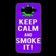 Coque Samsung Core Prime Keep Calm Smoke it Violet
