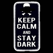 Coque Samsung Core Prime Keep Calm Stay dark Noir