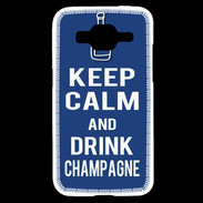 Coque Samsung Core Prime Keep Calm Drink Champagne Bleu