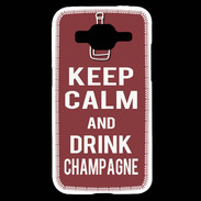 Coque Samsung Core Prime Keep Calm Drink Champagne Brique