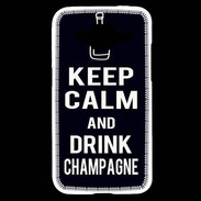 Coque Samsung Core Prime Keep Calm Drink champagne Noir