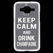 Coque Samsung Core Prime Keep Calm Drink champagne Gris
