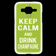 Coque Samsung Core Prime Keep Calm Drink champagne Vert pomme
