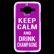 Coque Samsung Core Prime Keep Calm Drink champagne Violet