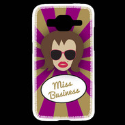 Coque Samsung Core Prime Miss business Chatain