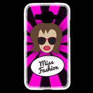 Coque Samsung Core Prime Miss Fashion Chatain