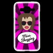 Coque Samsung Core Prime Miss Shopping Chatain