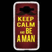 Coque Samsung Core Prime Keep Calm Be a Man Rouge