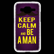 Coque Samsung Core Prime Keep Calm Be a Man Violet