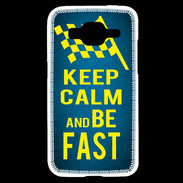 Coque Samsung Core Prime Keep Calm and Be Fast Bleu