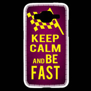 Coque Samsung Core Prime Keep Calm and Be Fast Rose