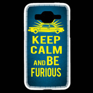 Coque Samsung Core Prime Keep Calm and Be Furious Bleu