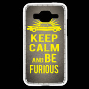 Coque Samsung Core Prime Keep Calm and Be Furious Gris