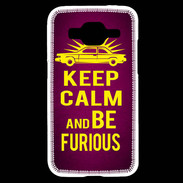 Coque Samsung Core Prime Keep Calm and Be Furious Rose