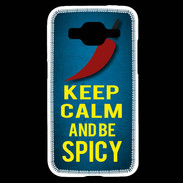 Coque Samsung Core Prime Keep Calm and Be Spicy Bleu