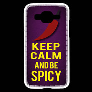 Coque Samsung Core Prime Keep Calm and Be Spicy Violet