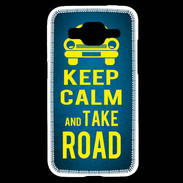 Coque Samsung Core Prime Keep Calm and Take o road 2 Bleu