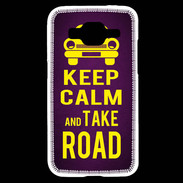 Coque Samsung Core Prime Keep Calm and Take o road 2 Violet