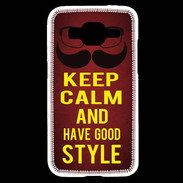 Coque Samsung Core Prime Keep Calm and Have a good Style Rouge