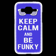 Coque Samsung Core Prime Keep Calm Funky Bleu