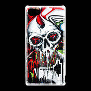 Coque Sony Xperia Z5 Compact Tête de mort Graffiti couleur