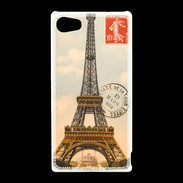 Coque Sony Xperia Z5 Compact Vintage Tour Eiffel carte postale