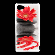 Coque Sony Xperia Z5 Compact Fleurs et galet